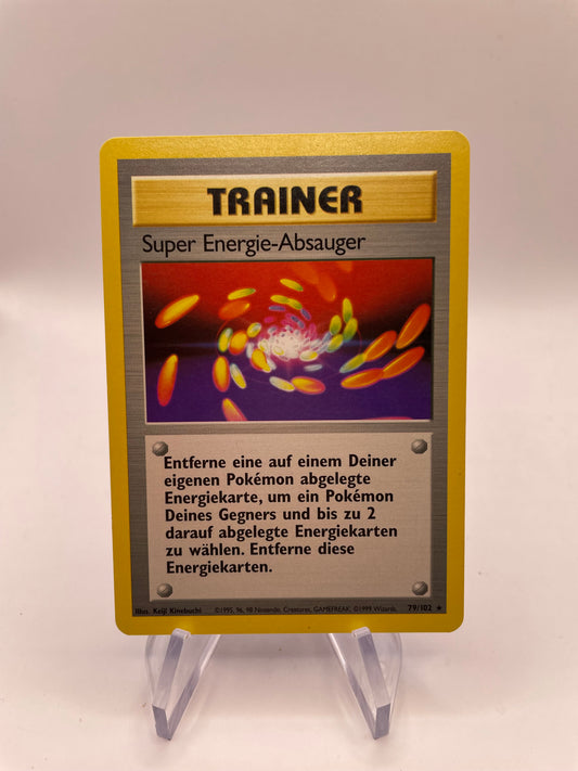 Pokemon Karte Trainer Super Energie-Absauger 79/102 Bas-Set Deutsch