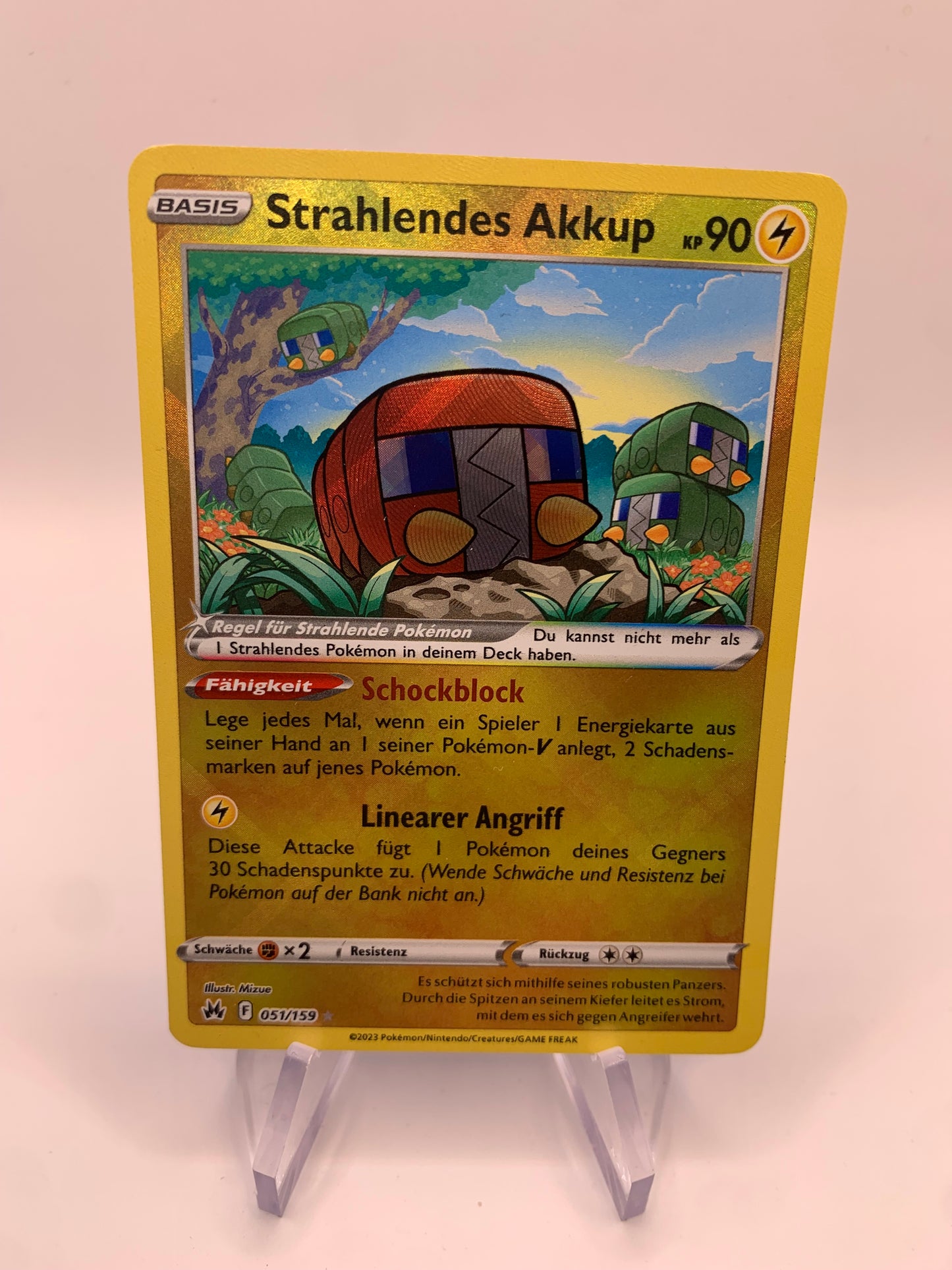 Pokemon Karte Strahlendes Shiny Akkup 51/159 Deutsch