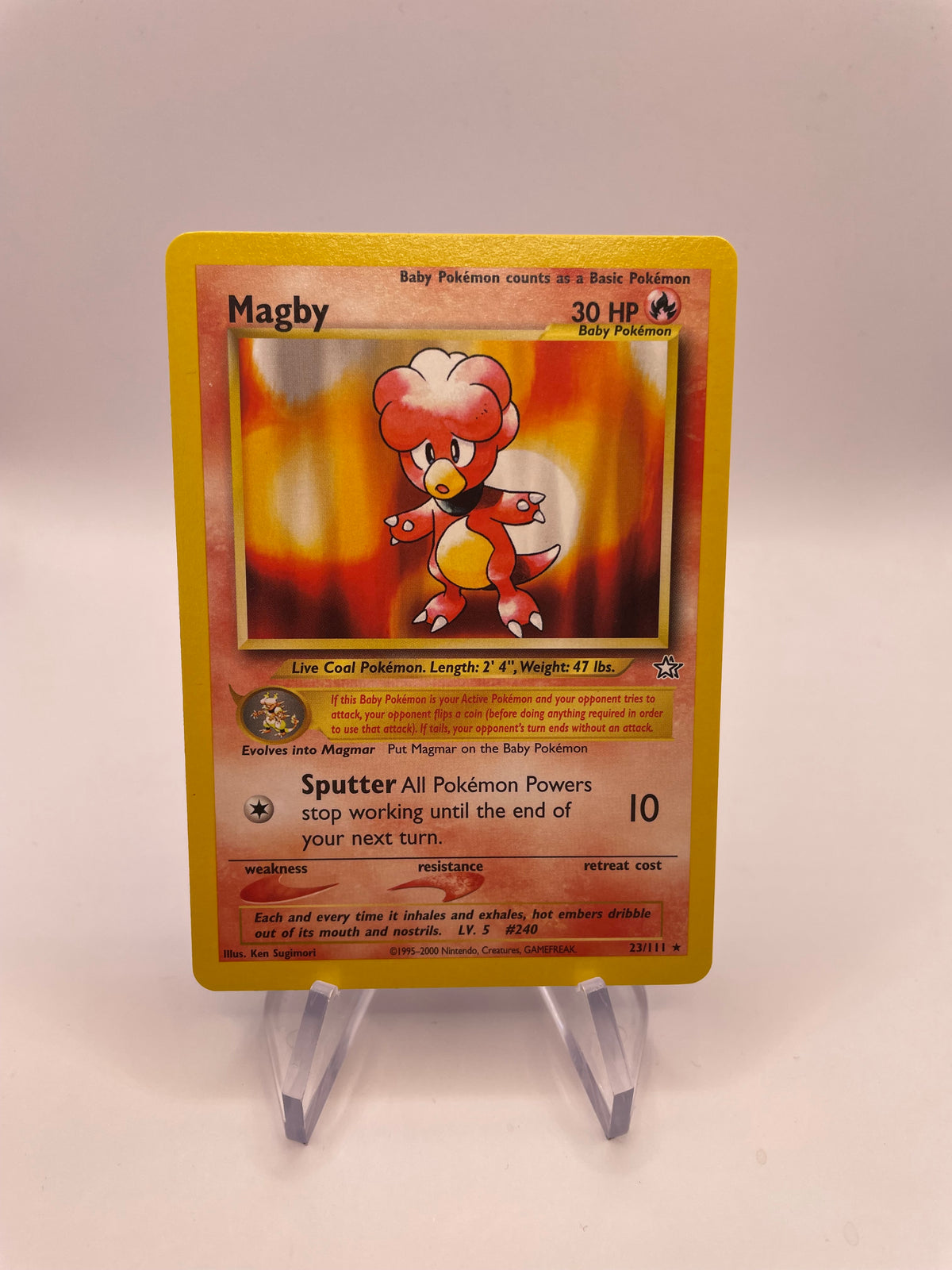 Pokemon Karte Magby Neo Genesis 23/111 Englisch