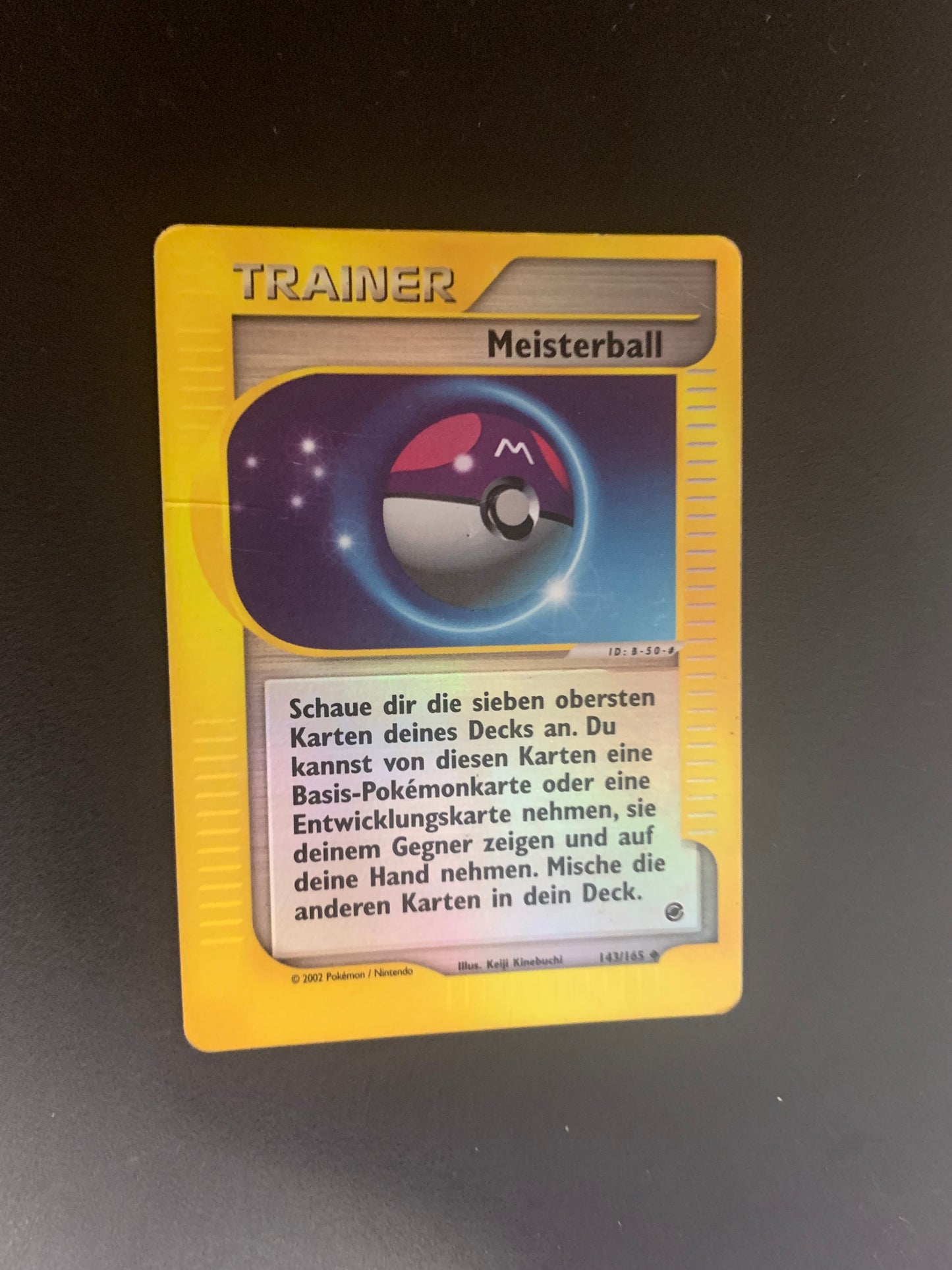 Pokemon Karte E-Serie Meisterball 143/165 Deutsch