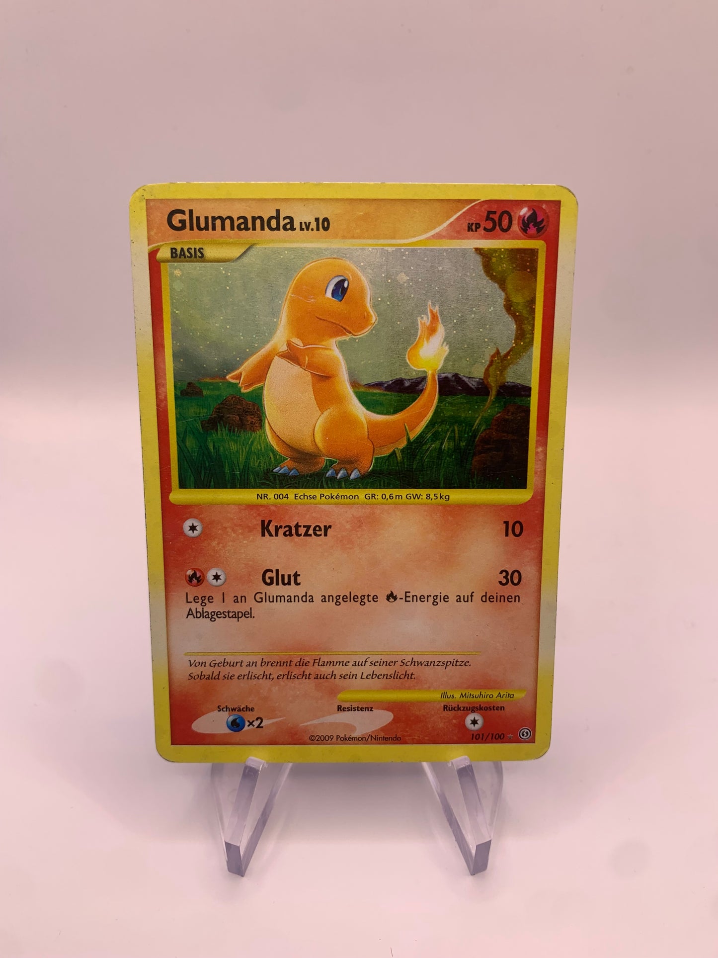 Pokemon Karte Holo Glumanda 101/100 Deutsch