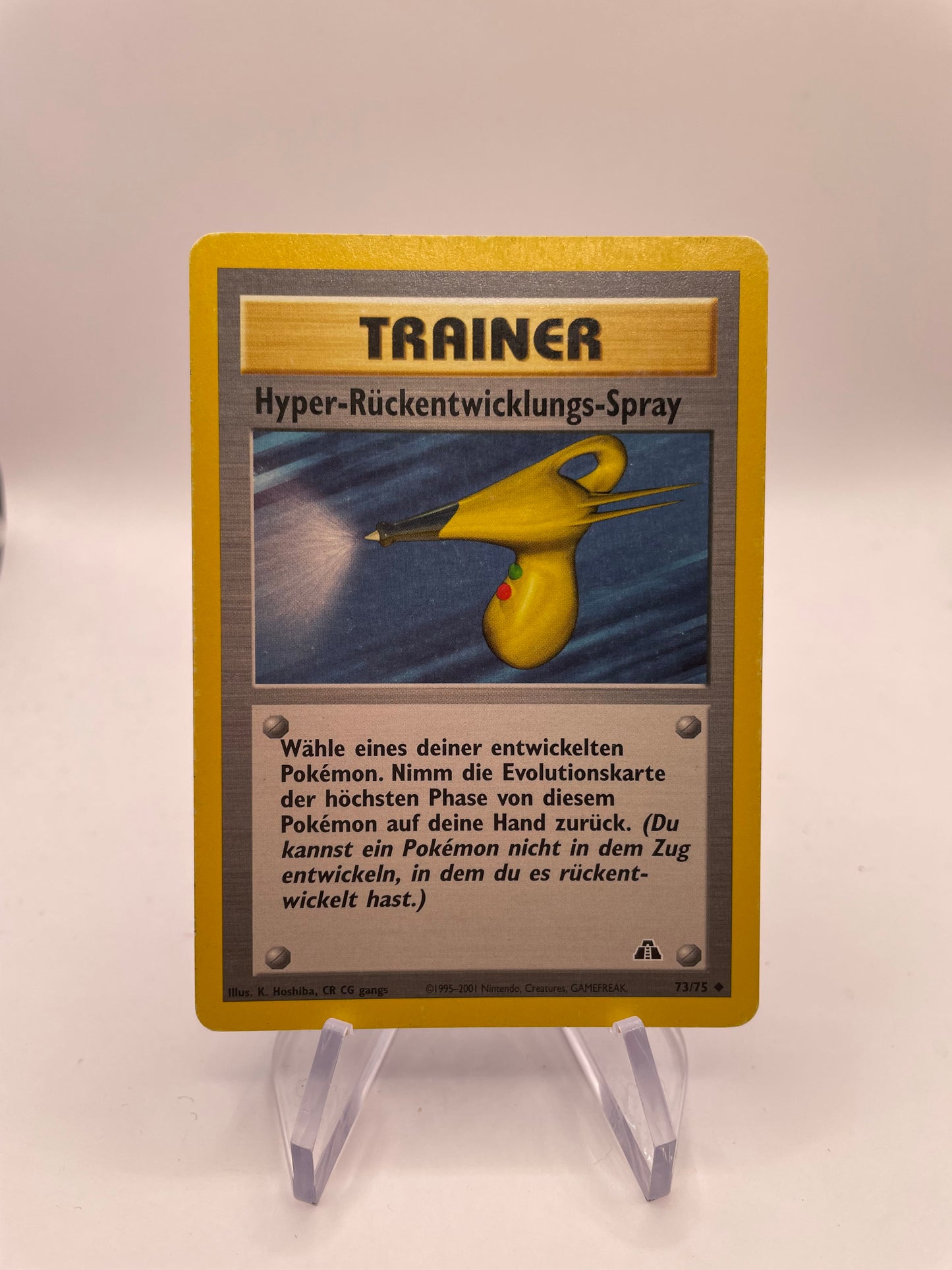 Pokemon Karte Neo Discovery Trainer Hyper-Rückentwicklungs-Spray 73/75 Deutsch