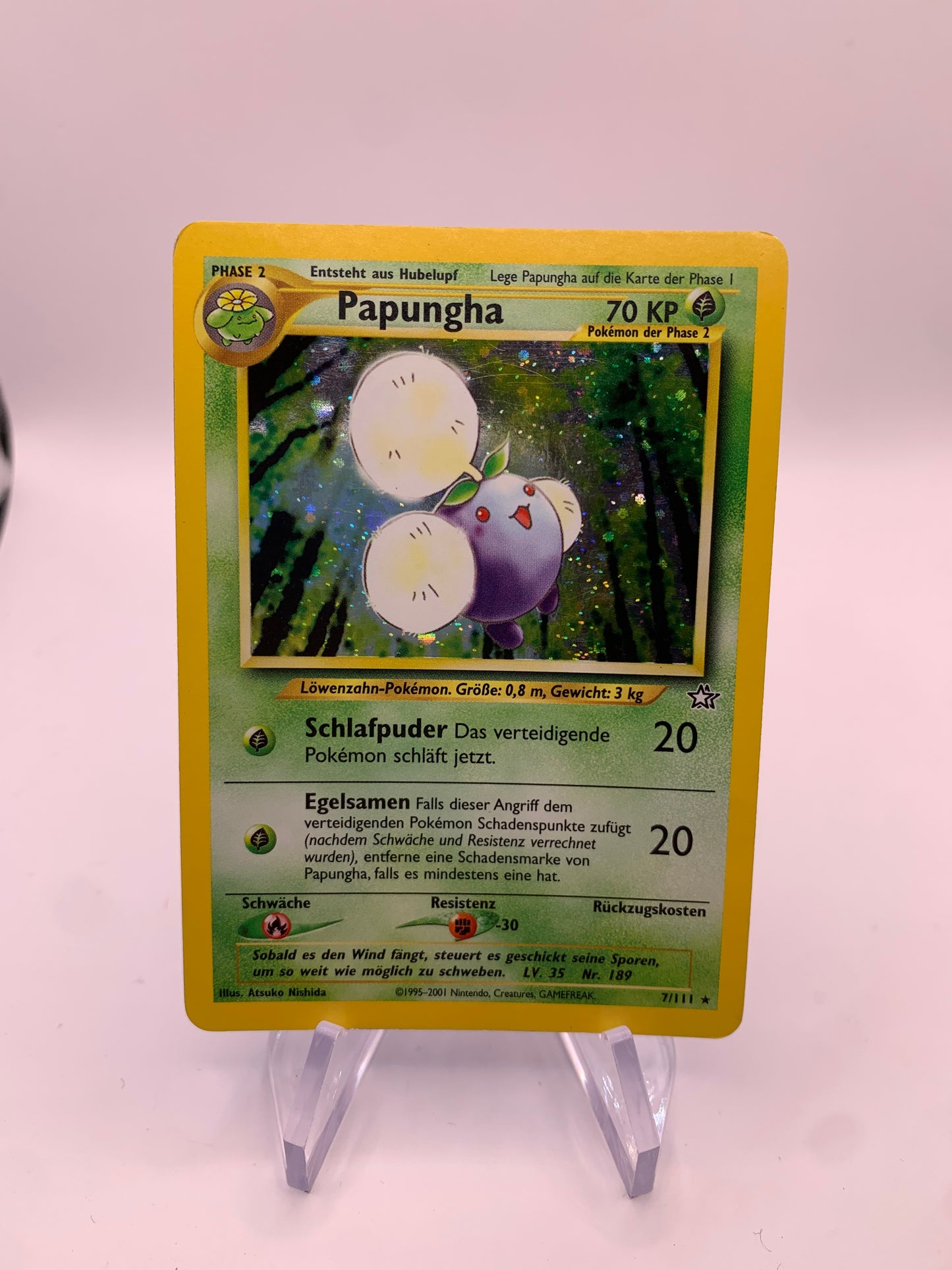 Pokemon Karte Holo Papungha 7/111 Deutsch