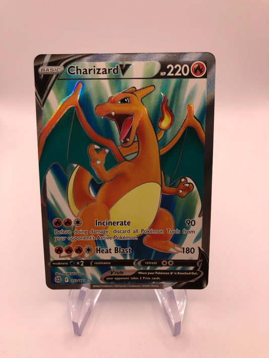 Pokemon Karten V Fullart Glurak 153/172 Englisch