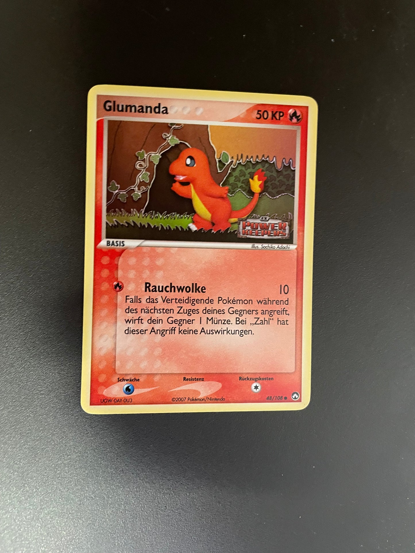 Pokemon Karte Holo Glumanda 48/108 Deutsch