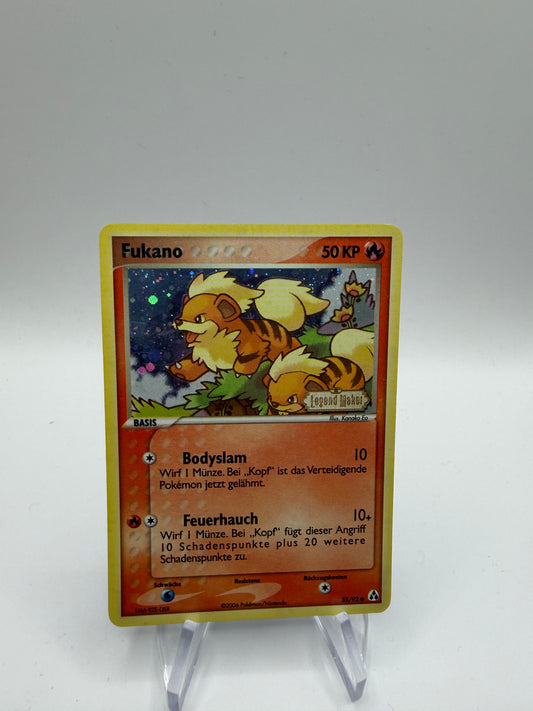 Pokemon Karte Stamp Fukano 55/92 Deutsch