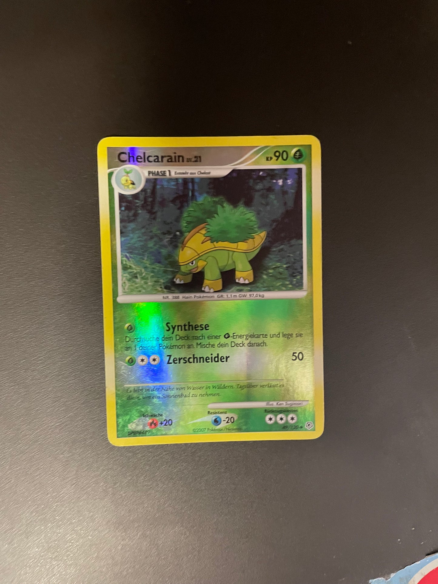 Pokémon Karte Holo Chelcarain 49/130 Deutsch