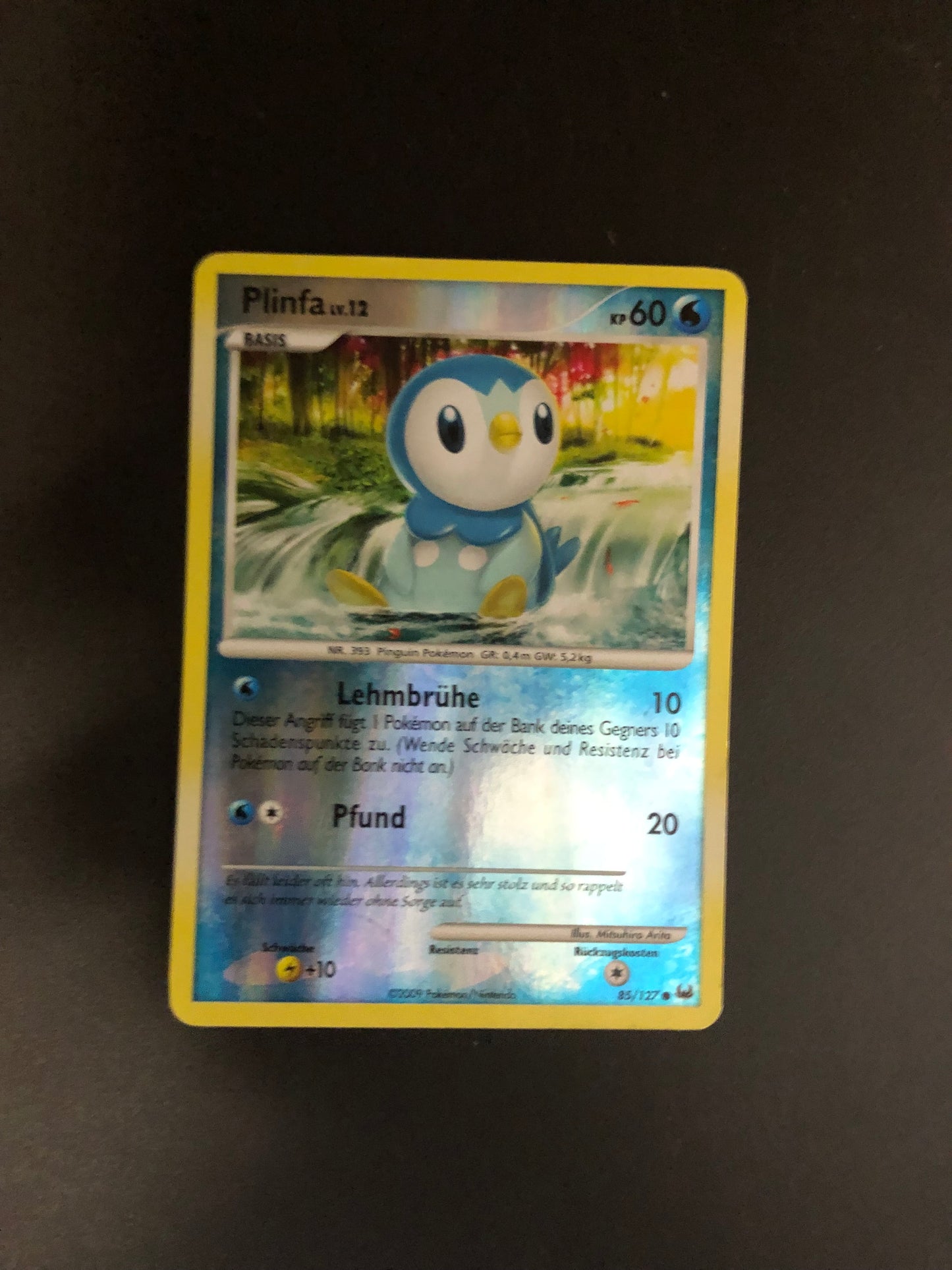 Pokemon Karte Revers Plinfa 85/127 Deutsch