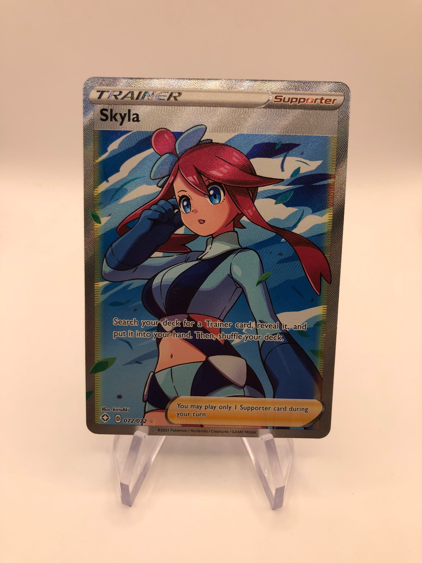 Pokemon Karten Trainer Fullart Skyla 72/72 Englisch