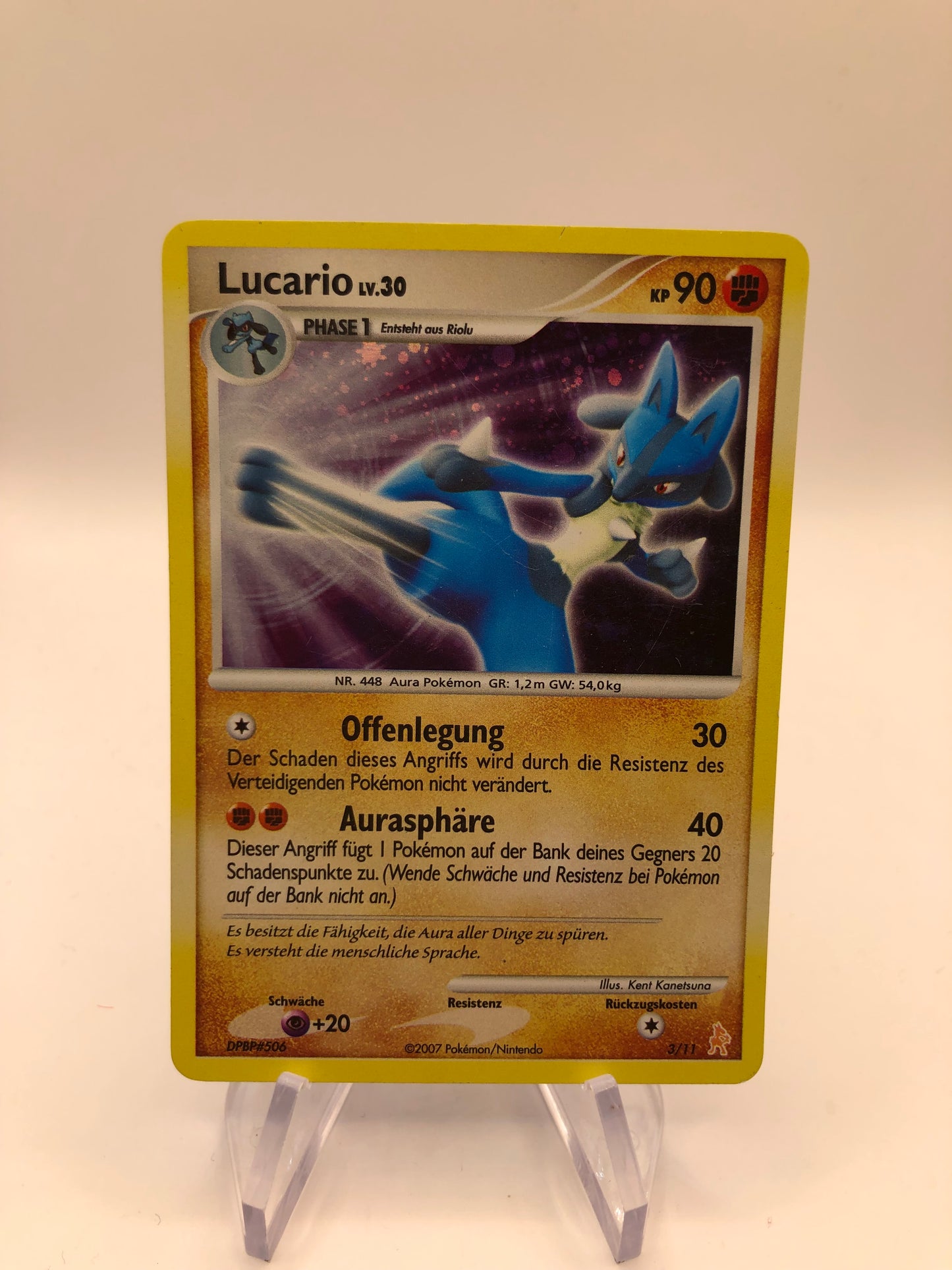 Pokemon Karte Holo Lucario 3/11 Deutsch