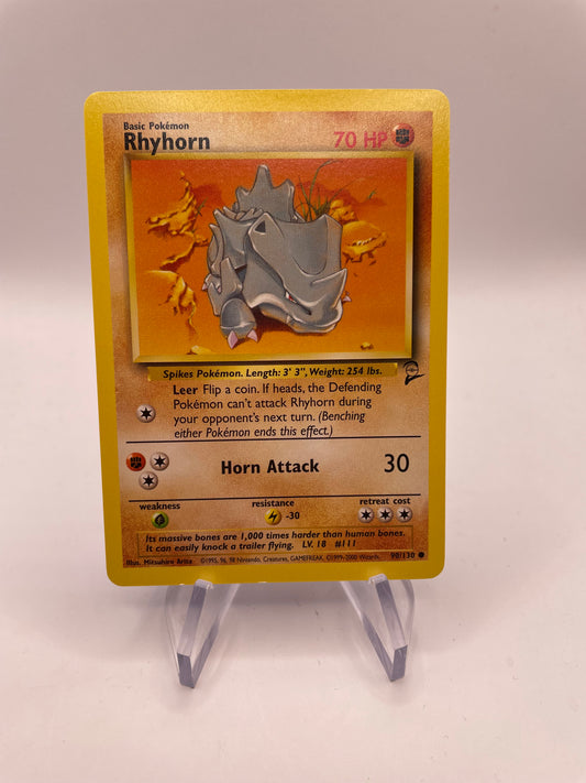 Pokemon Karte Base Set 2 Rhyhorn 90/130 Englisch