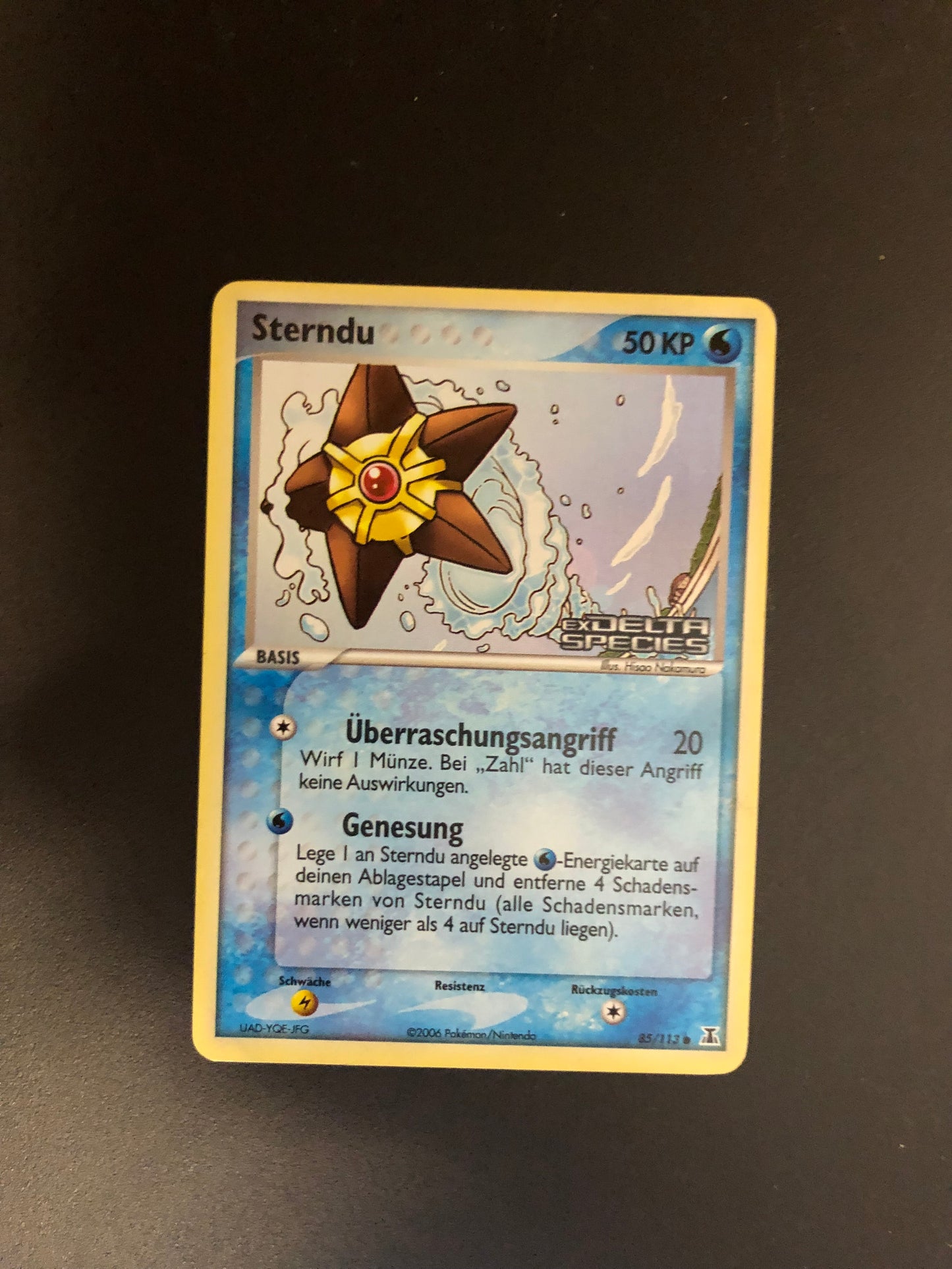 Pokemon Karte Revers Stamp Sterndu 85/113 Deutsch