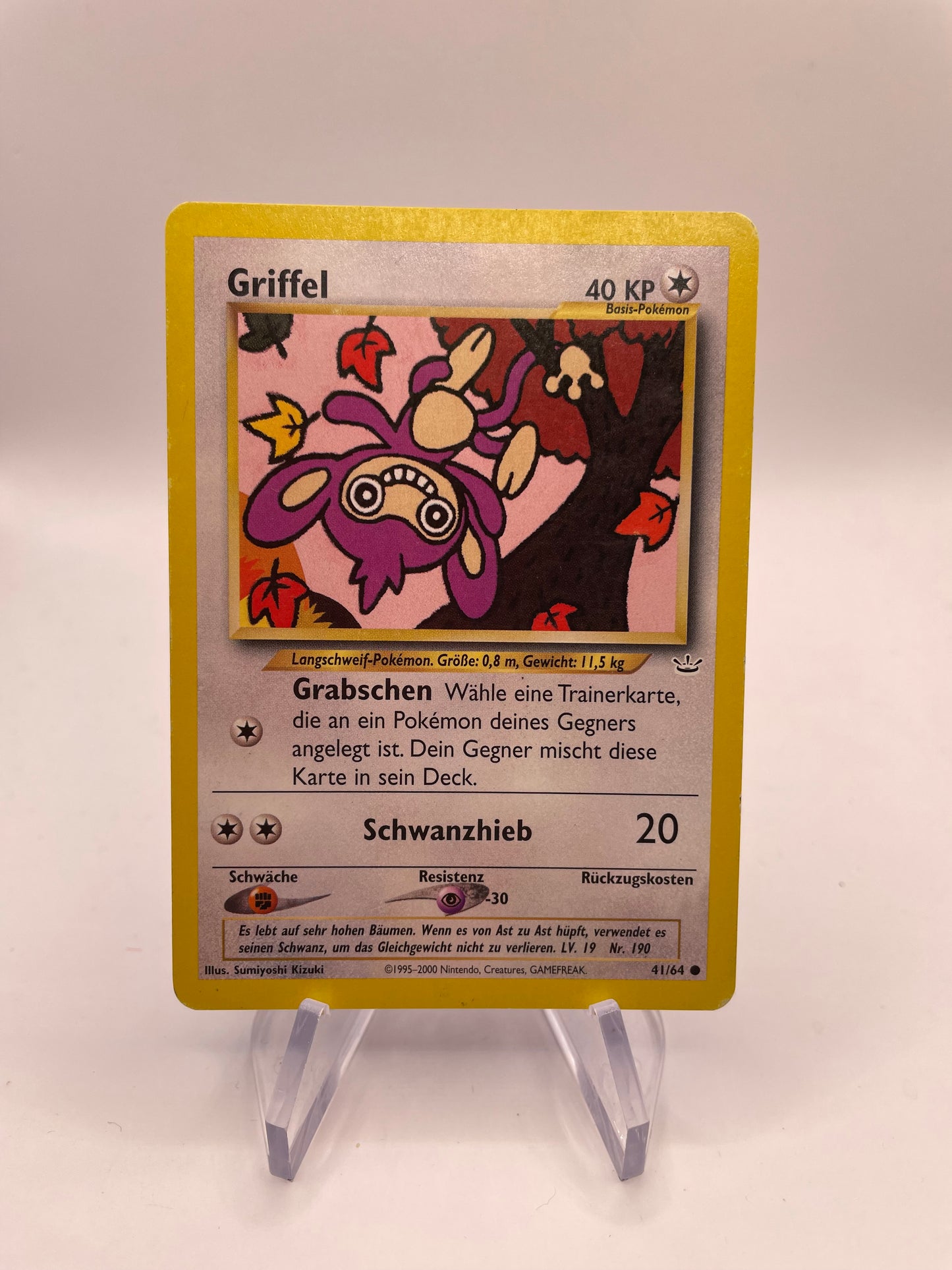 Pokemon Karte Neo Revolution Griffel 41/64 Deutsch