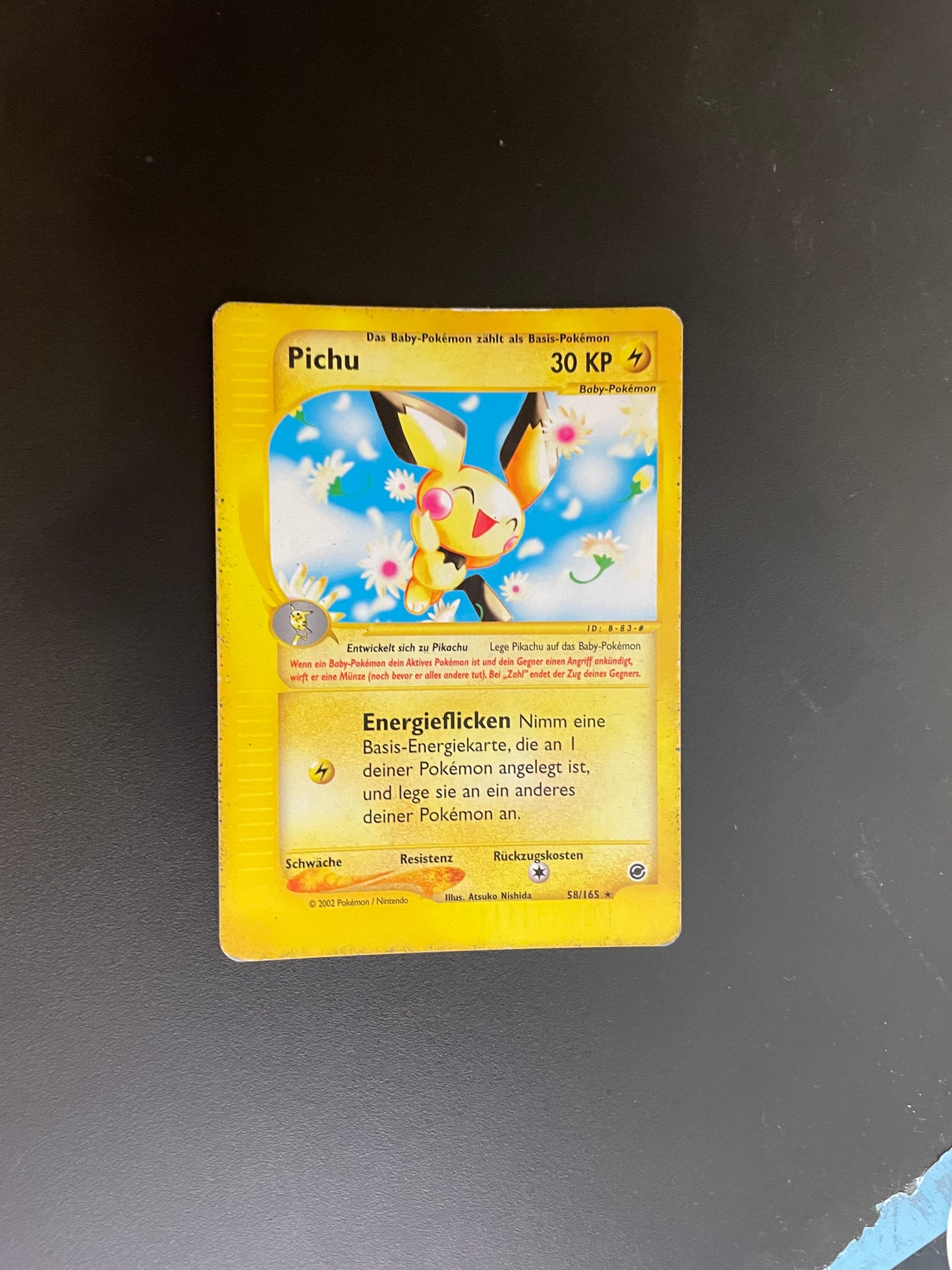 Pokémon Karte e-Series Pichu 58/165 Deutsch