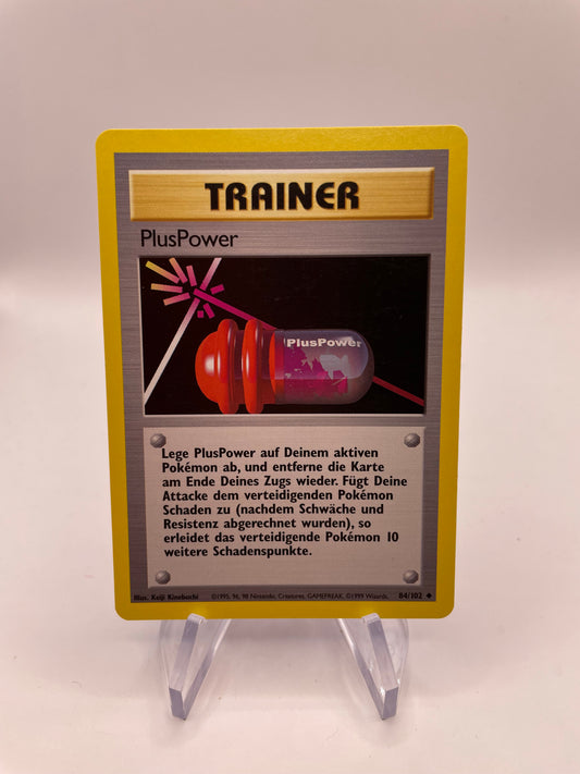 Pokemon Karte Base Set Trainer PlusPower 84/102 Deutsch