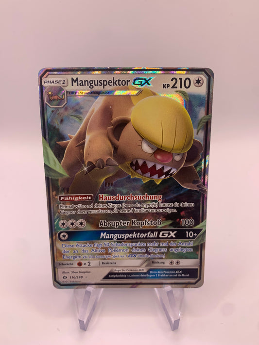 Pokemon Karte Gx Manguspektor 110/149 Deutsch