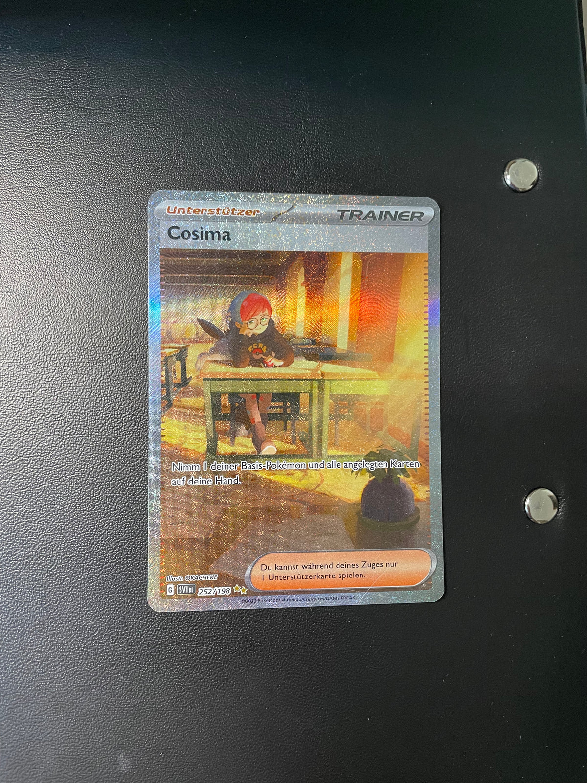 Pokemon Karte Trainer Cosima 252/198 Deutsch