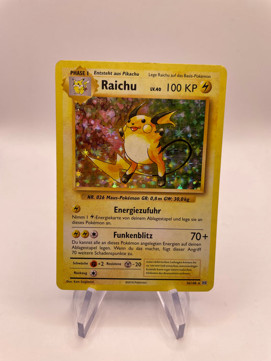 Pokemon Karte Holo Raichu 36/108 Deutsch