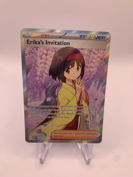 Pokémon Karte Trainer Erikas Invitation 196/165 Englisch