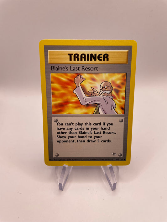 Pokemon Karte Gym Heros Blaines Last Resort 105/132 Englisch