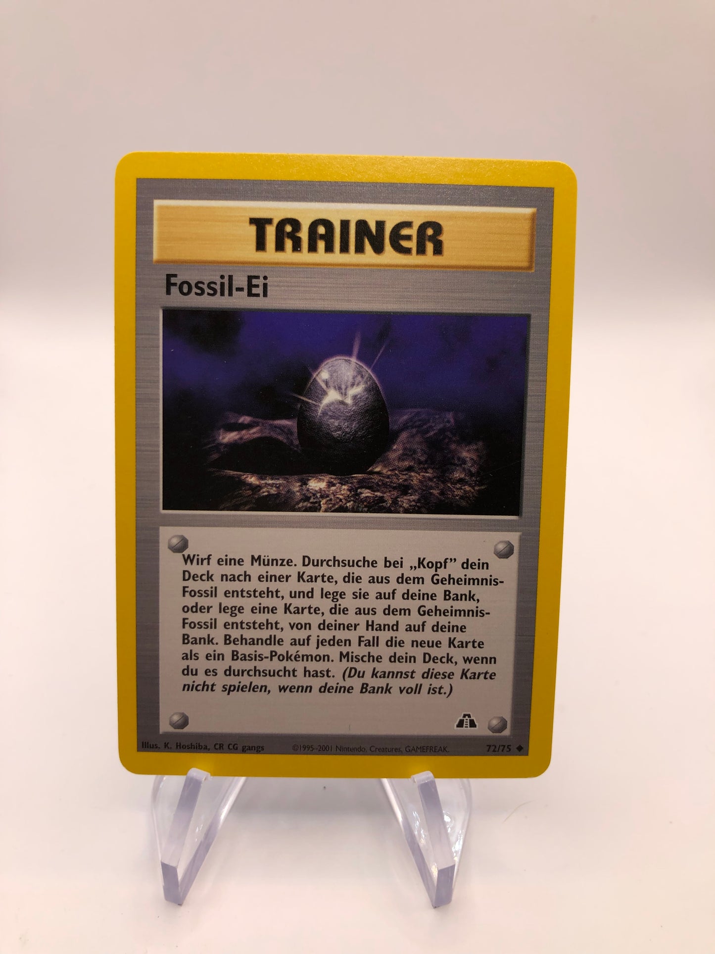 Pokemon Karte Neo Discovery Trainer Fossil-Ei 72/75 Deutsch