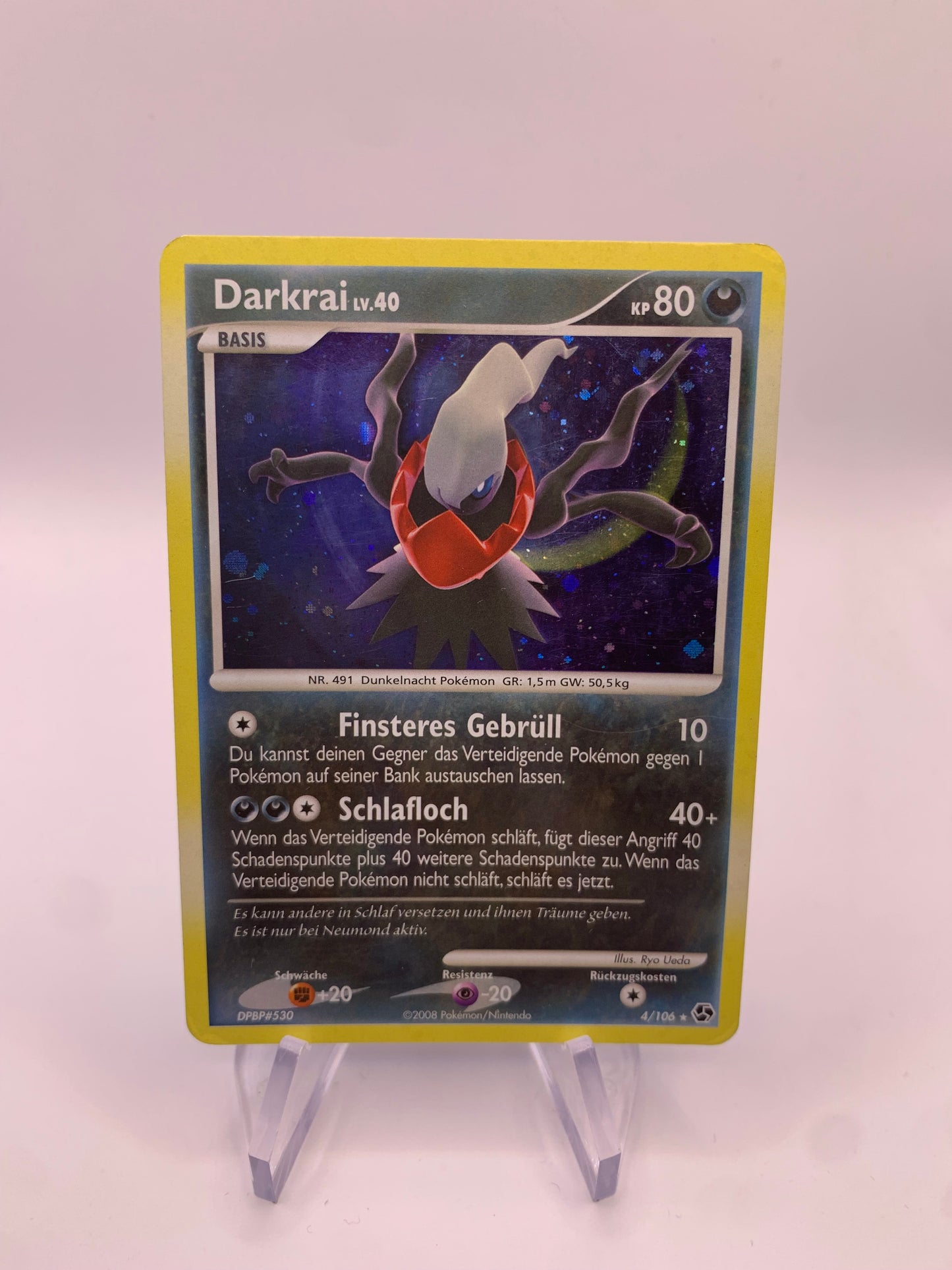 Pokemon Karte Holo Darkrai 4/106 Deutsch