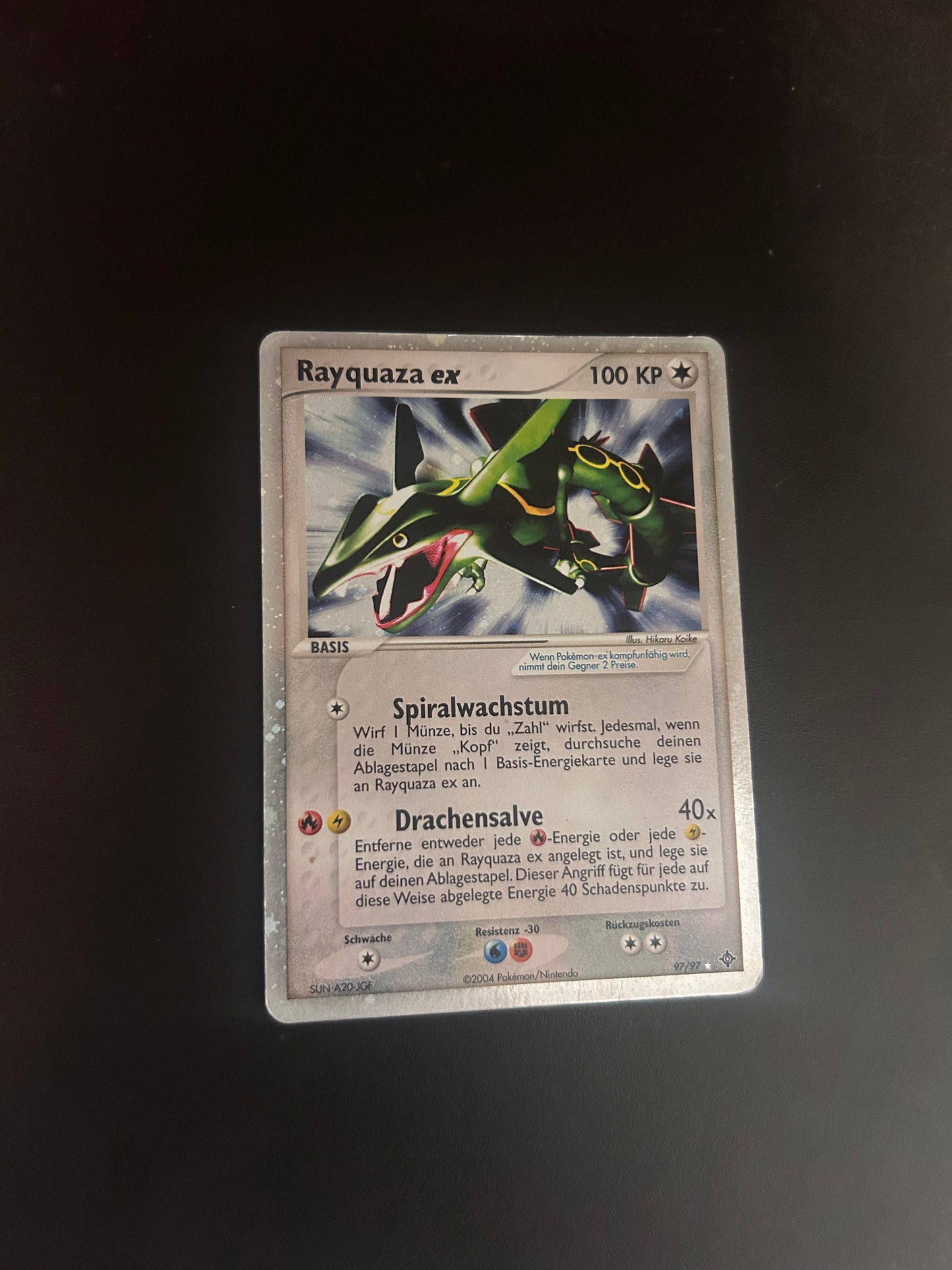 Pokemon Karte ex Rayquaza 97/97 Deutsch