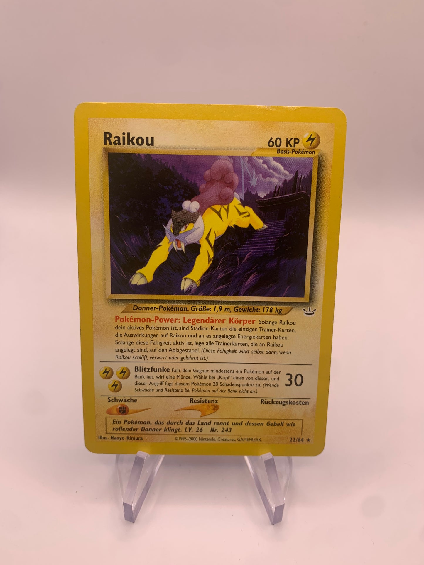 Pokemon Karte Raikou 22/64 Deutsch