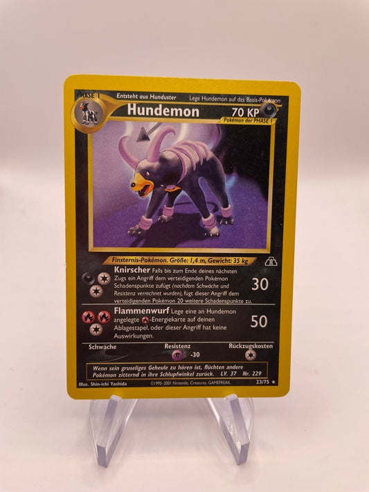 Pokemon Karte Neo Discovery Hundemon 23/75 Deutsch