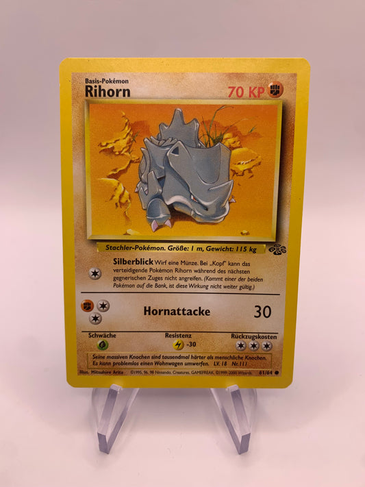 Pokemon Karte Rihorn 61/64 Jungel Deutsch