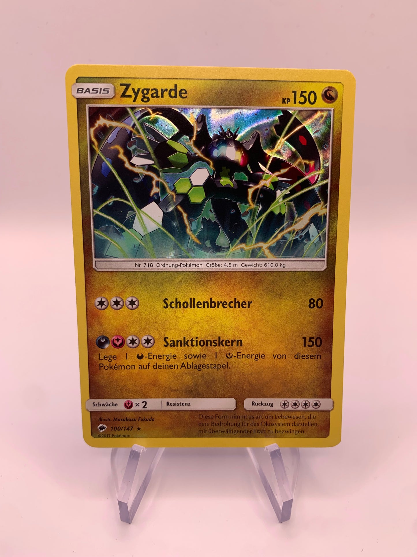 Pokemon Karte Holo Zygarde 100/147 Deutsch