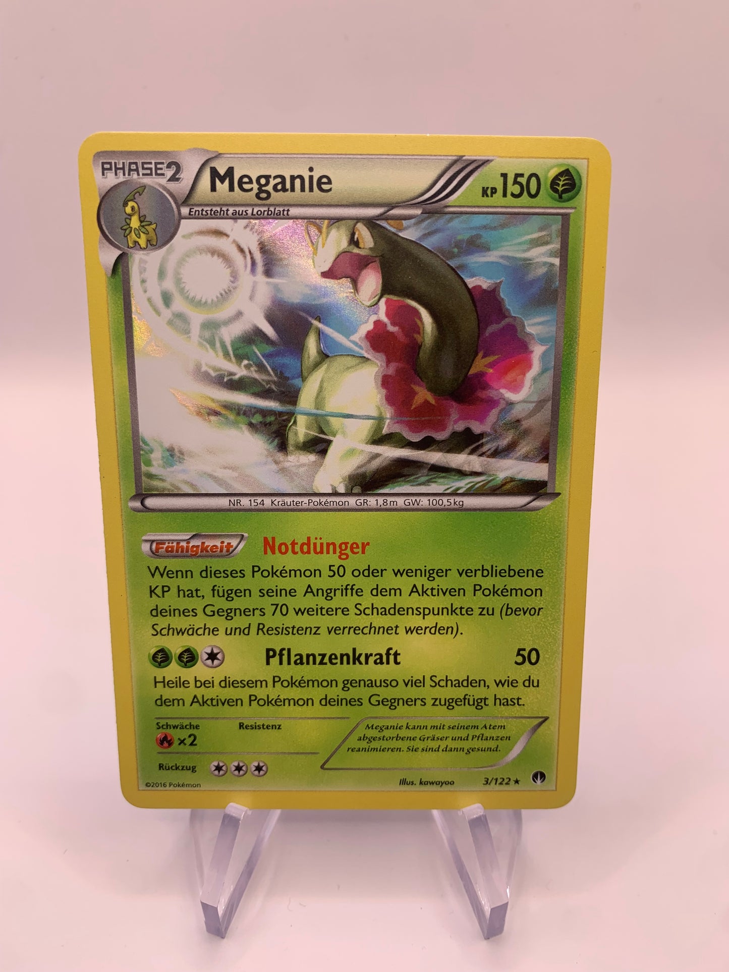 Pokemon Karte Holo Meganie 3/122 Deutsch