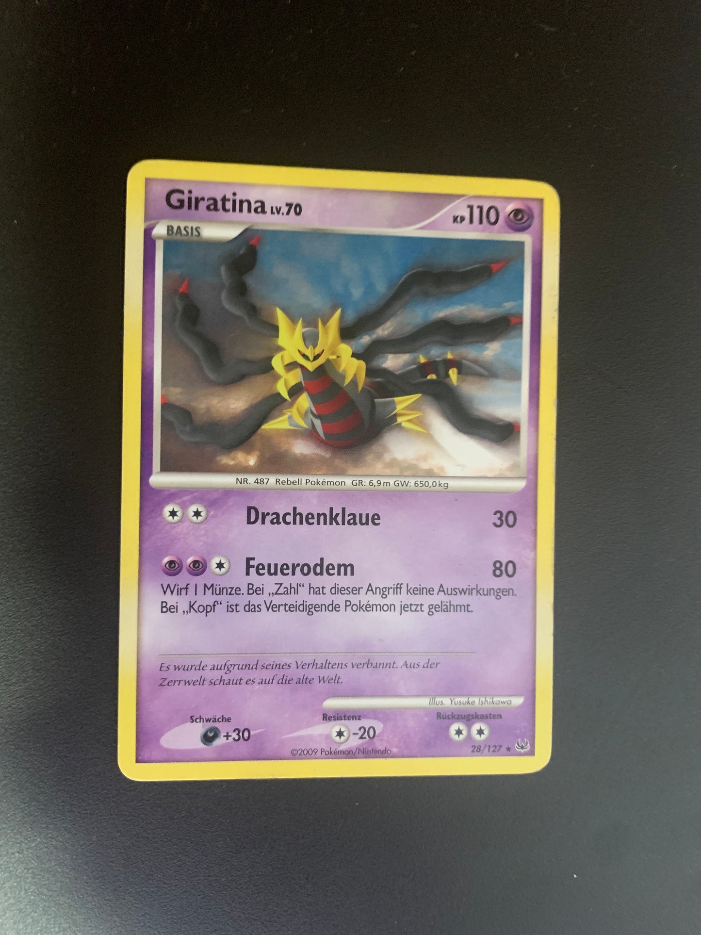 Pokemon Karte Giratina 28/127 Deutsch