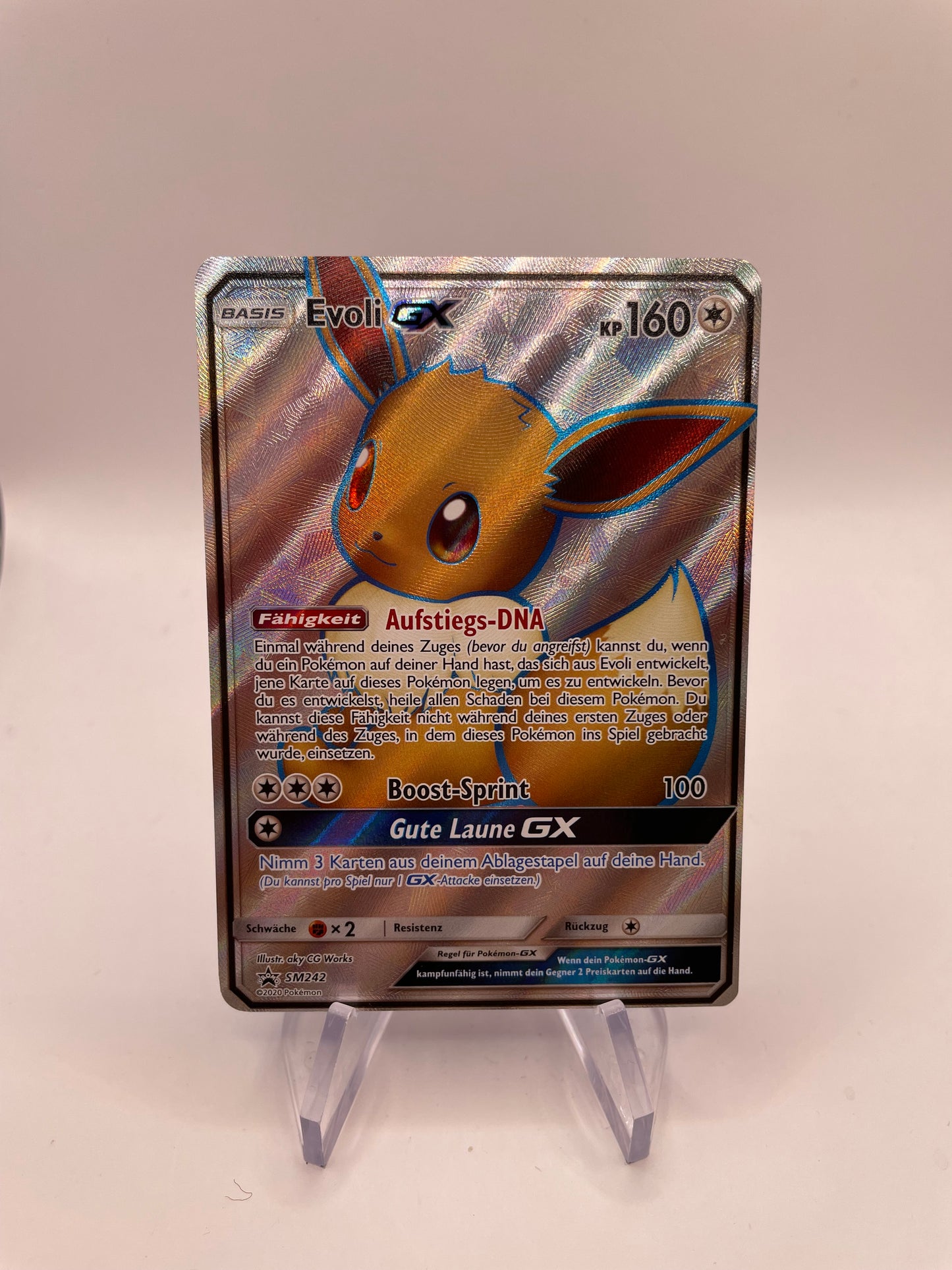 Pokemon Karte GX Evoli SM242 Deutsch