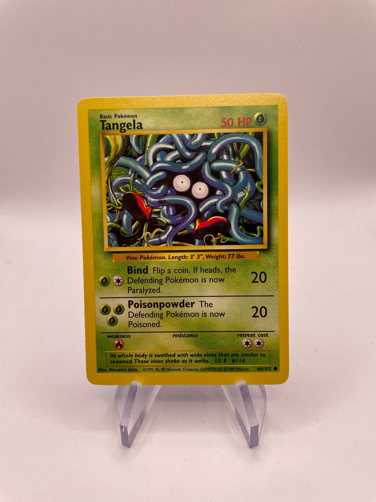 Pokemon Karte Base Set Tangela 66/102 Englisch