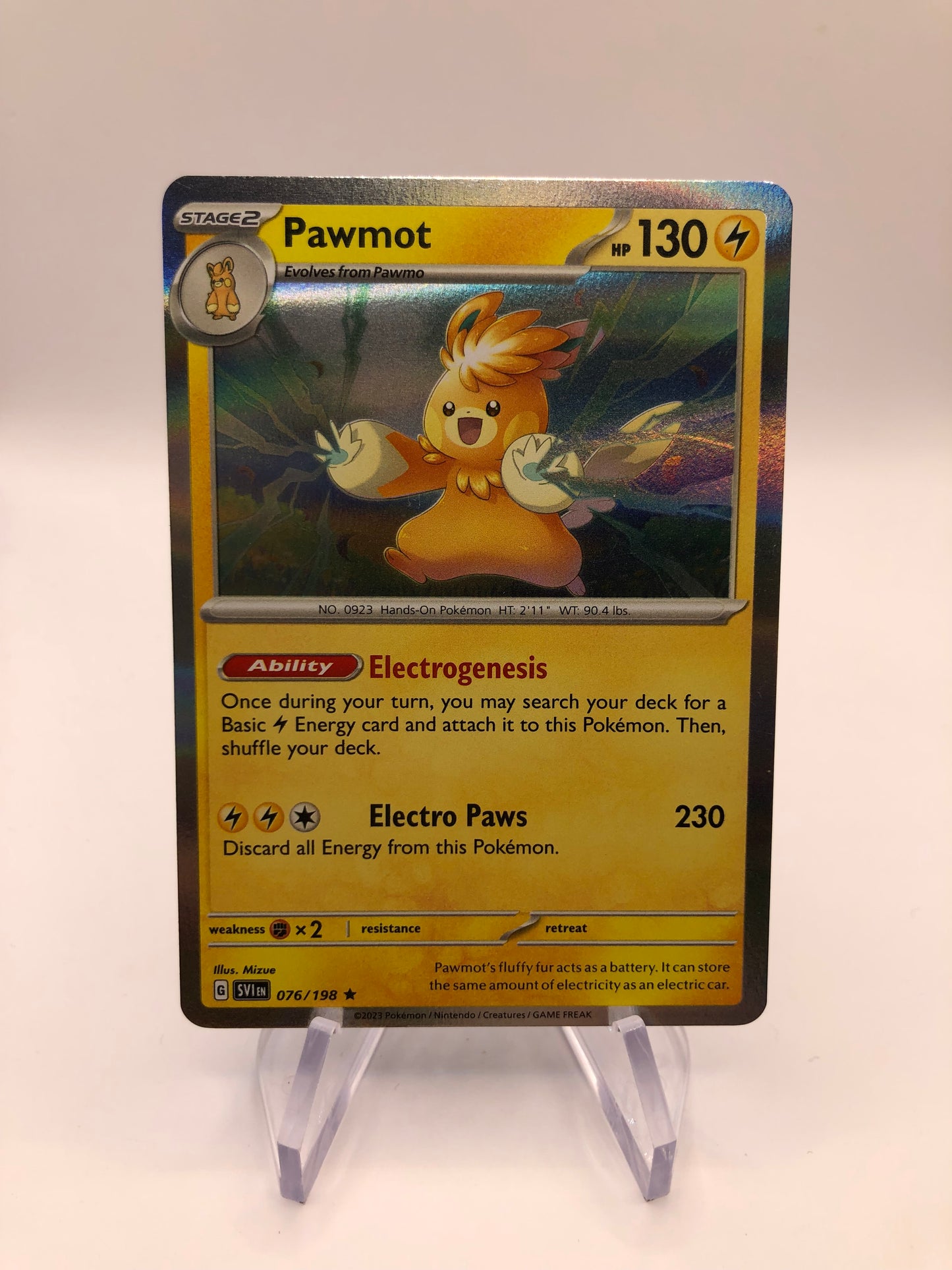 Pokemon Karte Holo Pawmot 76/198 Englisch