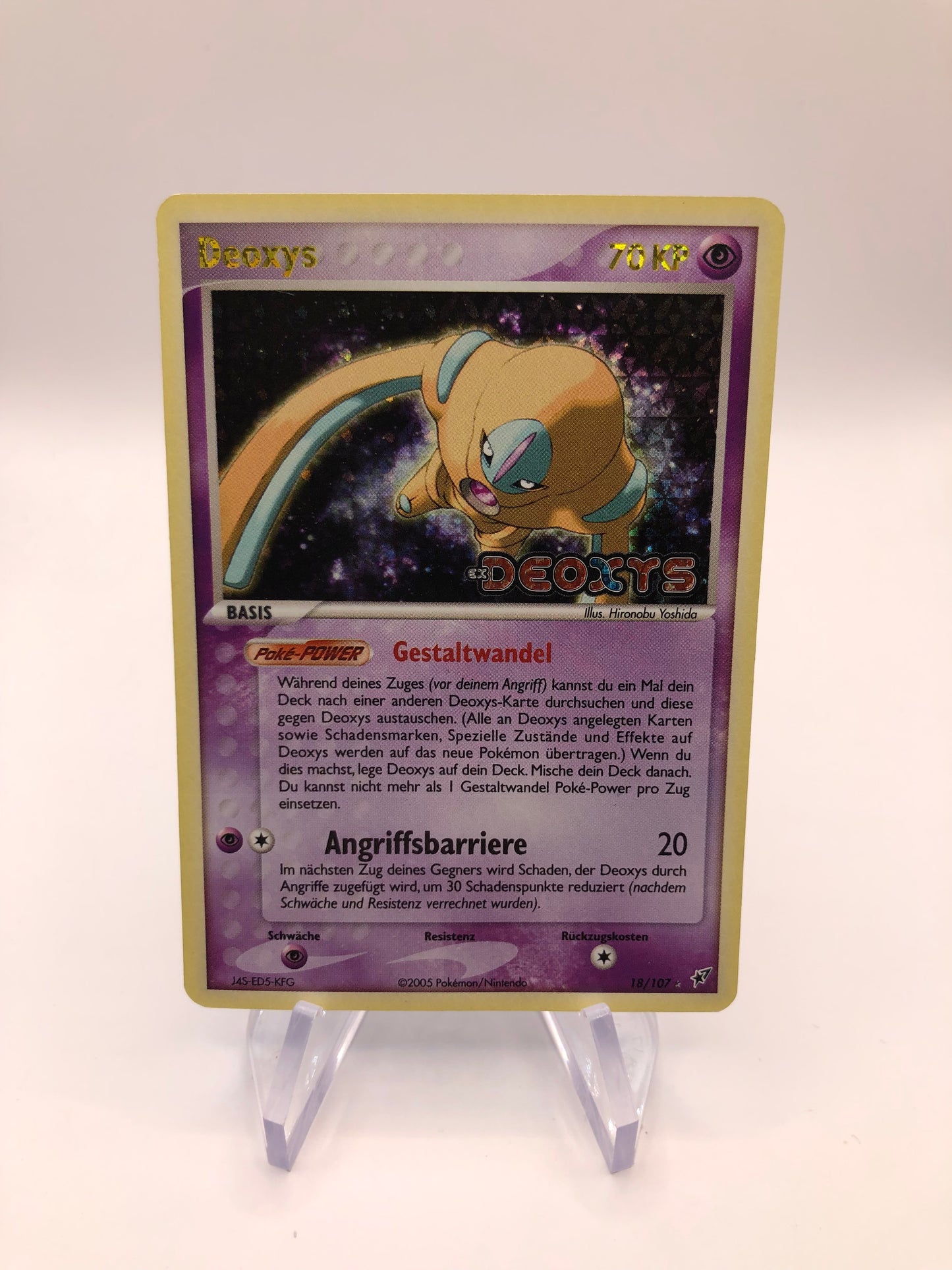 Pokemon Karte Stamp Deoxys 18/107 Deutsch