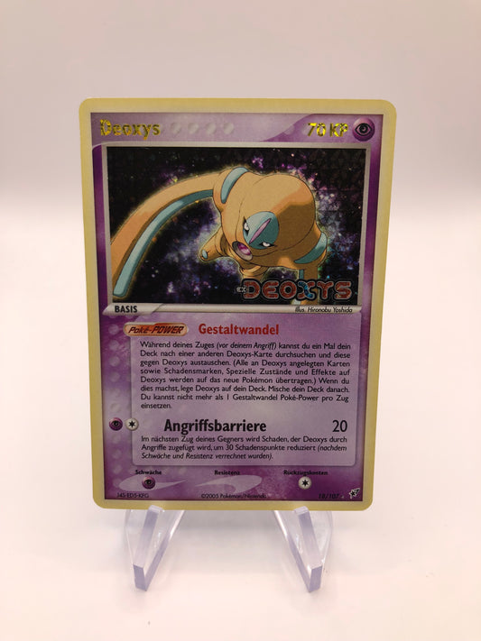 Pokemon Karte Stamp Deoxys 18/107 Deutsch