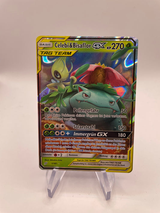 Pokemon Karte GX Tag Team Celebi 1/181 Deutsch