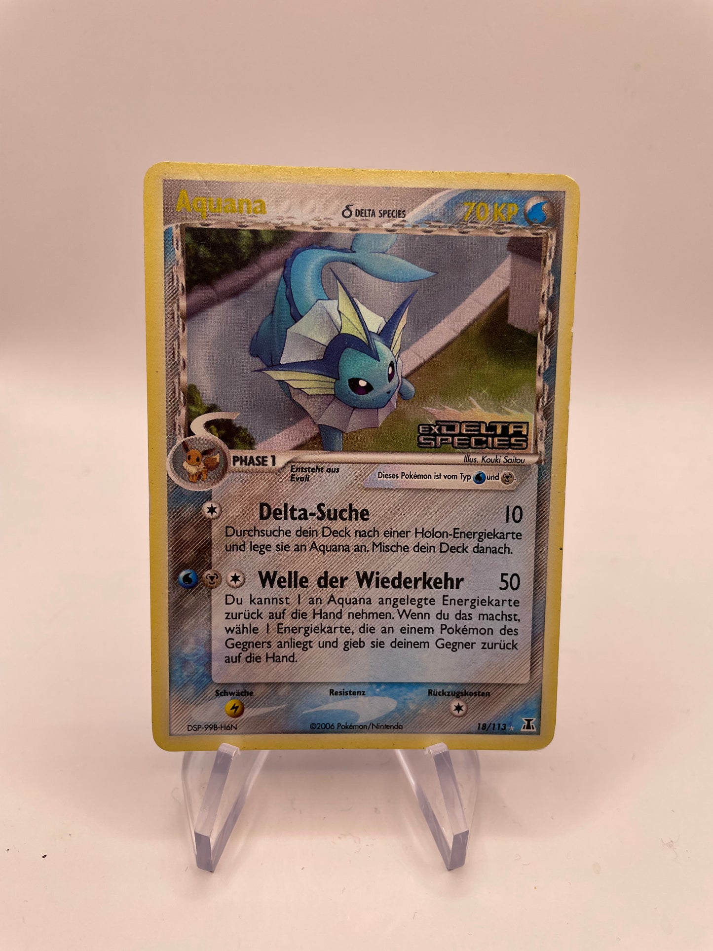 Pokemon Karte Holo Stamp Aquana 18/113 Deutsch