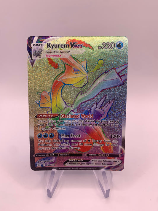 Pokemon Karte Vmax Rainbow Kyurem 197/196 Englisch