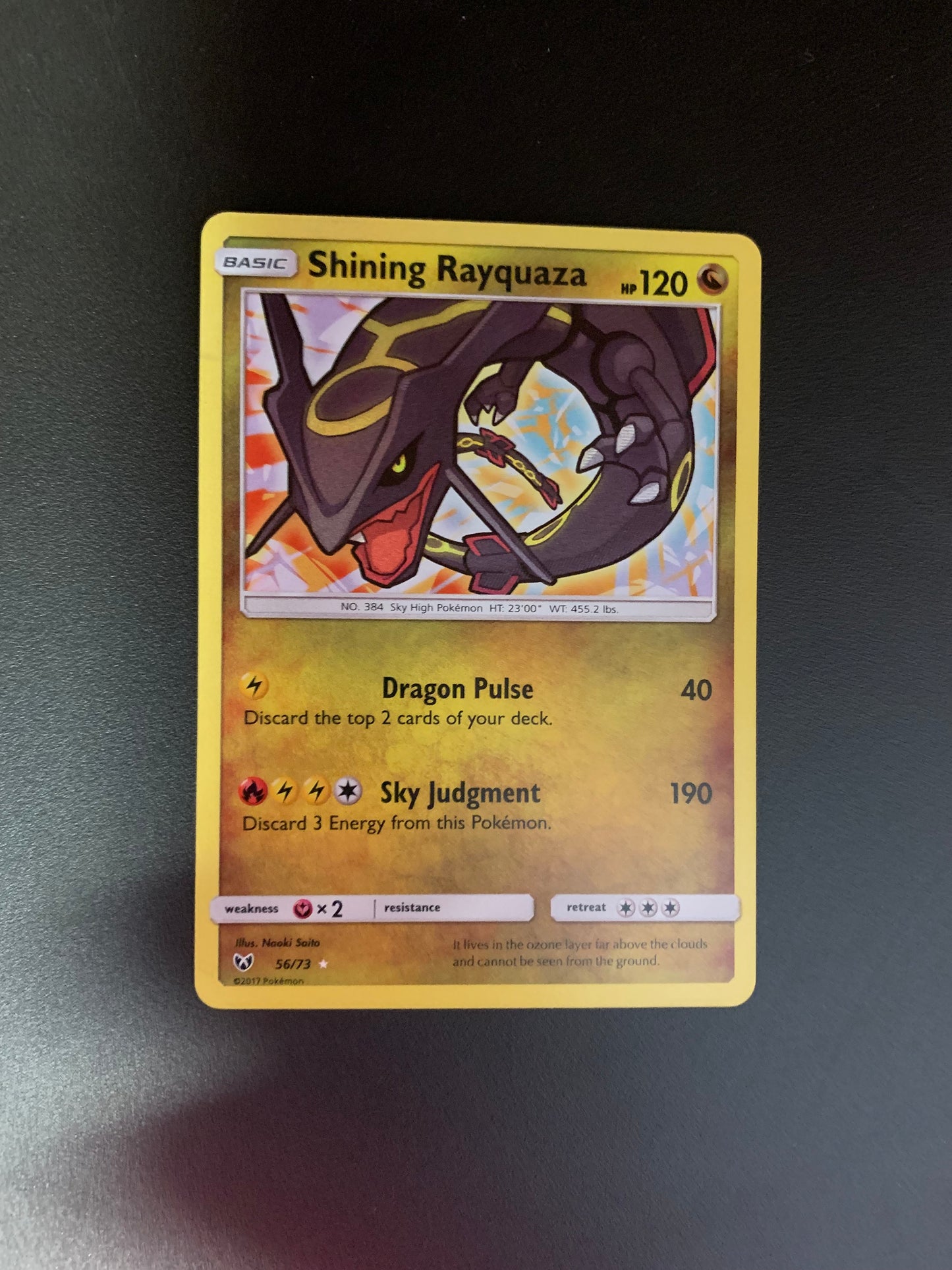 Pokemon Karte Shiny Schimmerndes Rayquaza 56/73 Englisch