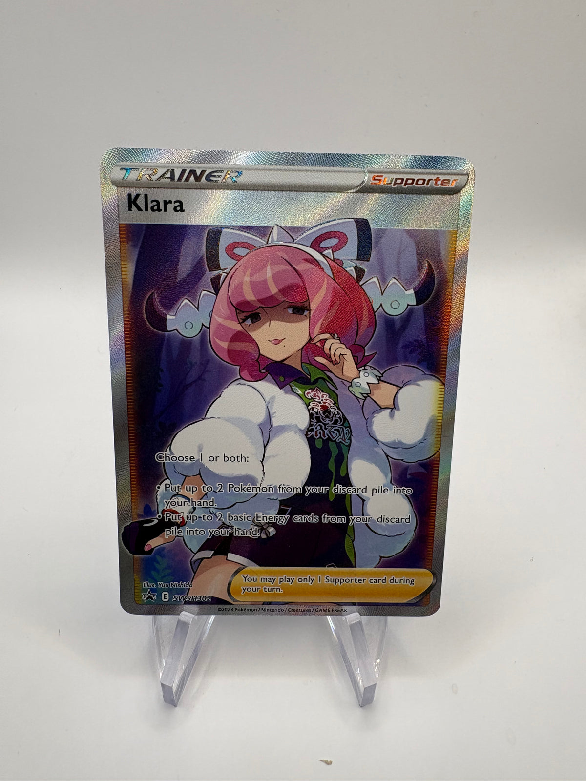 Pokemon Karte Trainer Klara SWSH302 Englisch