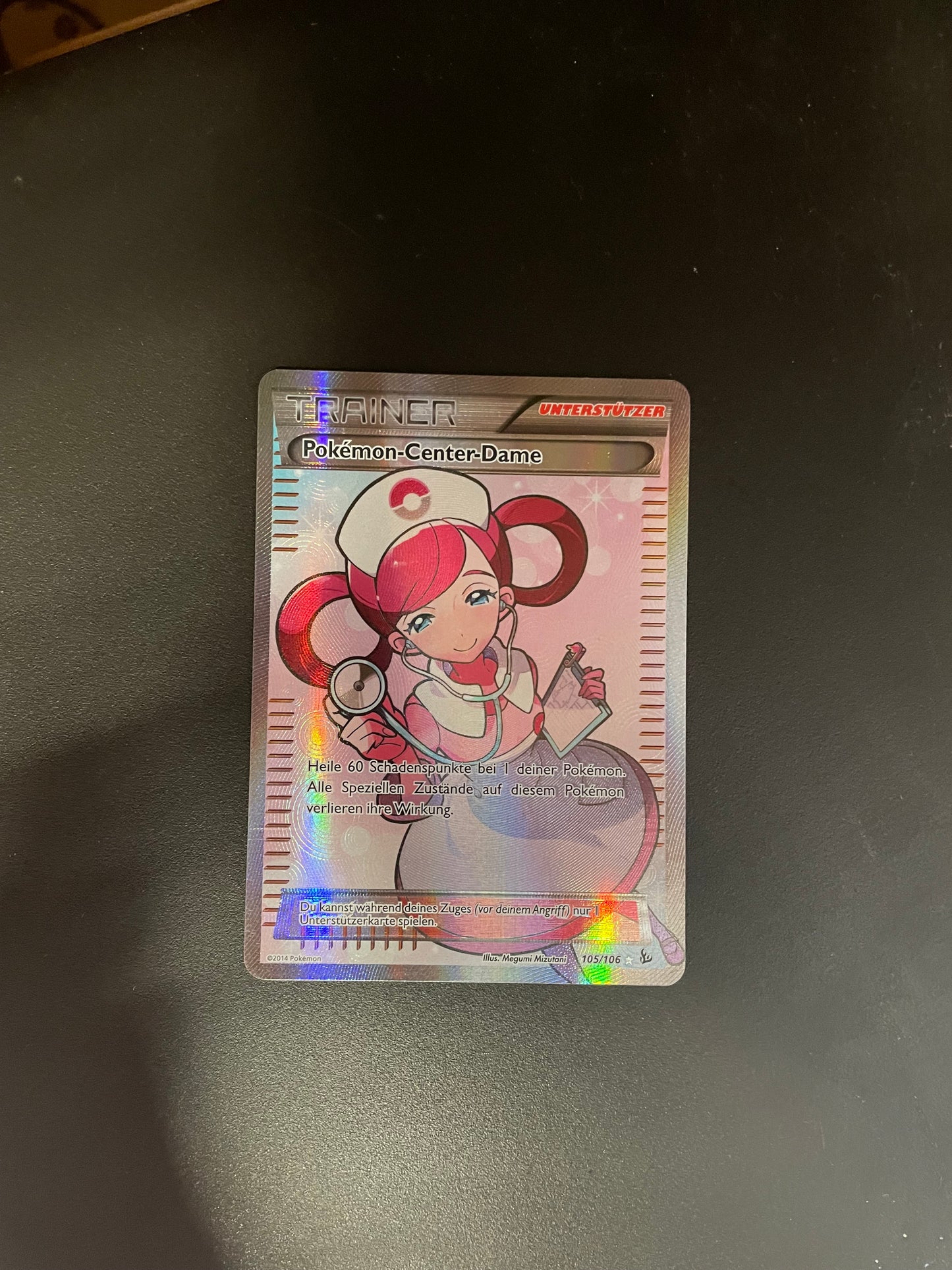 Pokemon Karte Trainer Pokemon-Center-Dame 105/106 Deutsch