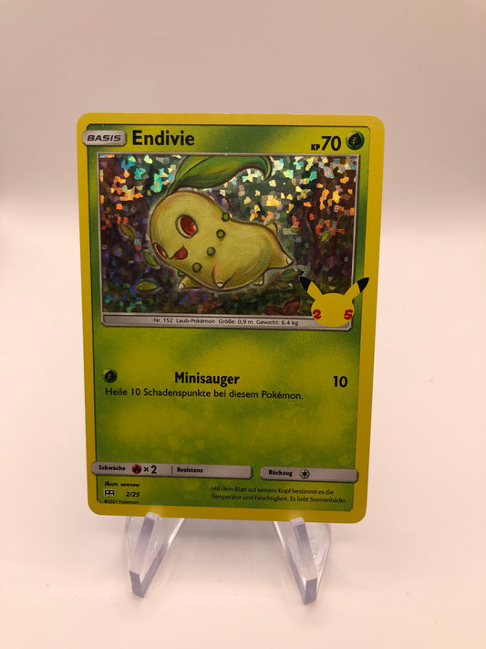 Pokemon Karte Celebration Holo Endivie 2/25  Deutsch