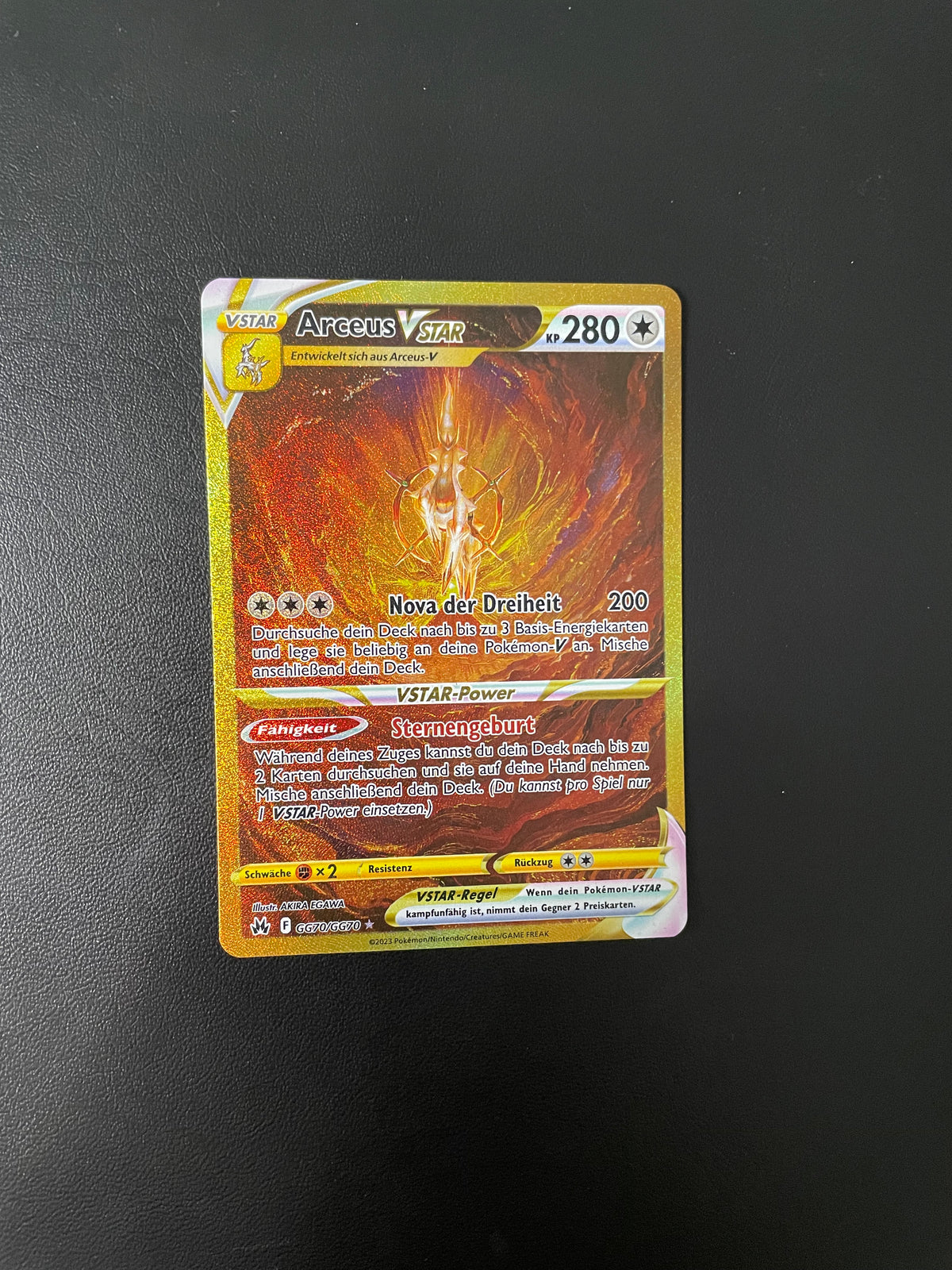 Pokemon Karte VStar Arceus GG70/GG70 Deutsch