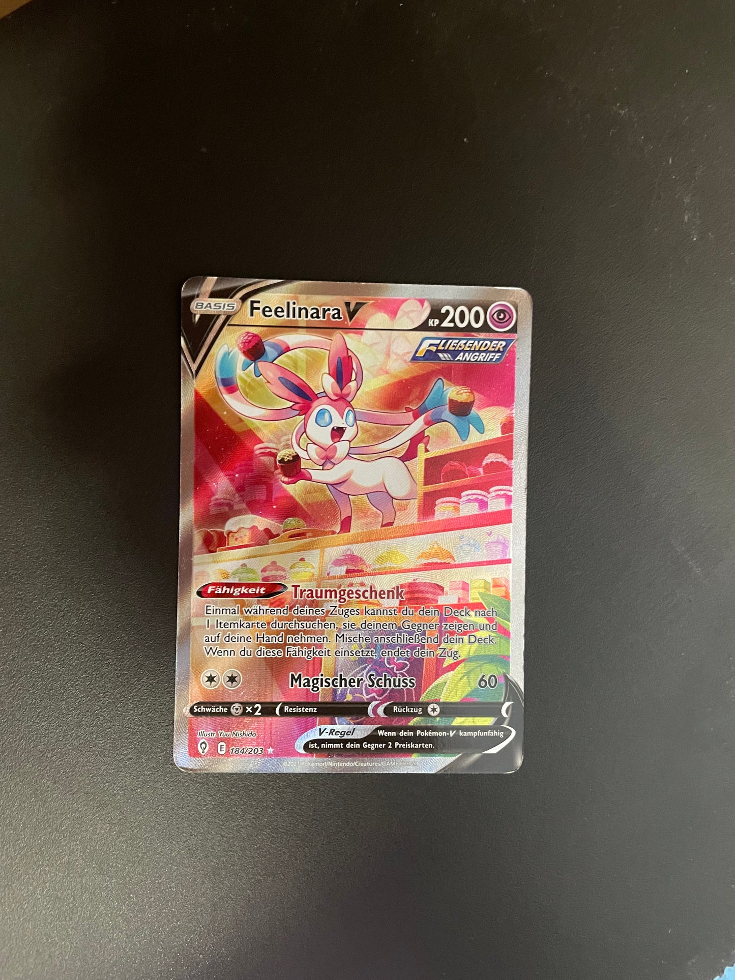 Pokemon Karte V Alt Art Feelinara 184/203 Deutsch