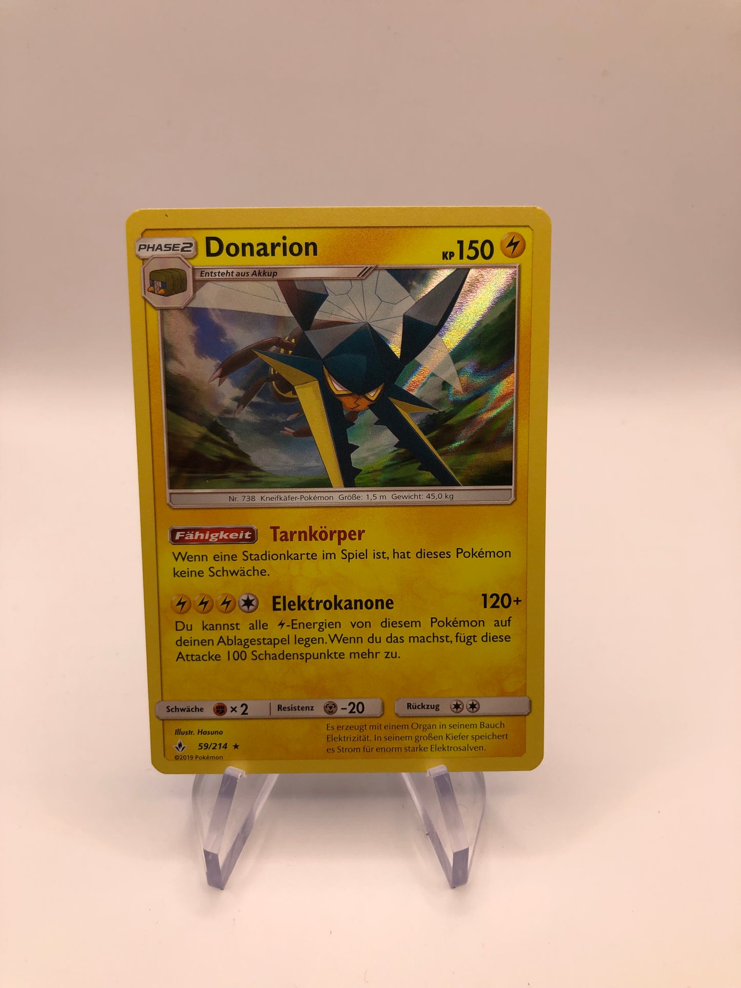 Pokemon Karte Holo Donarion 59/214 Deutsch