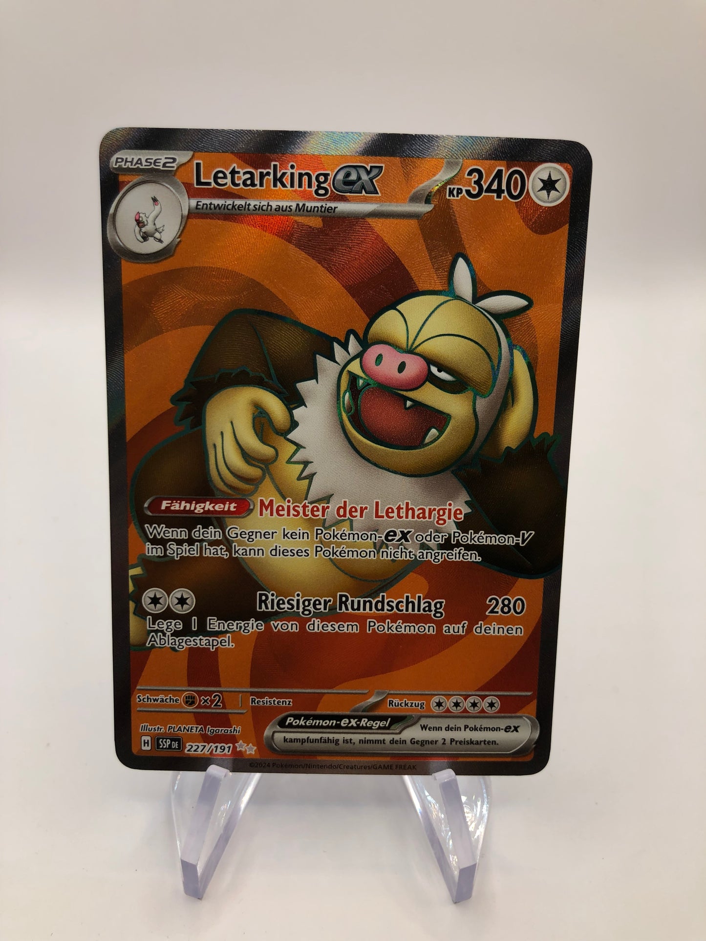 Pokemon Karte Ex Fullart Letarking 227/191 Deutsch