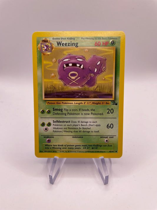 Pokemon Karte Fossil Weezing 45/62 Englisch